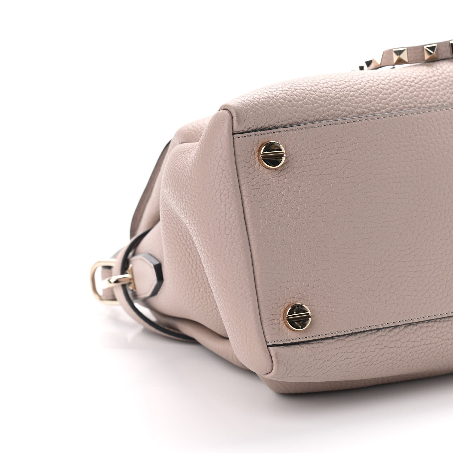 Valentino Garavani Pebbled Calfskin Rockstud Twiny Top Handle Bag Poudre 7 of 8