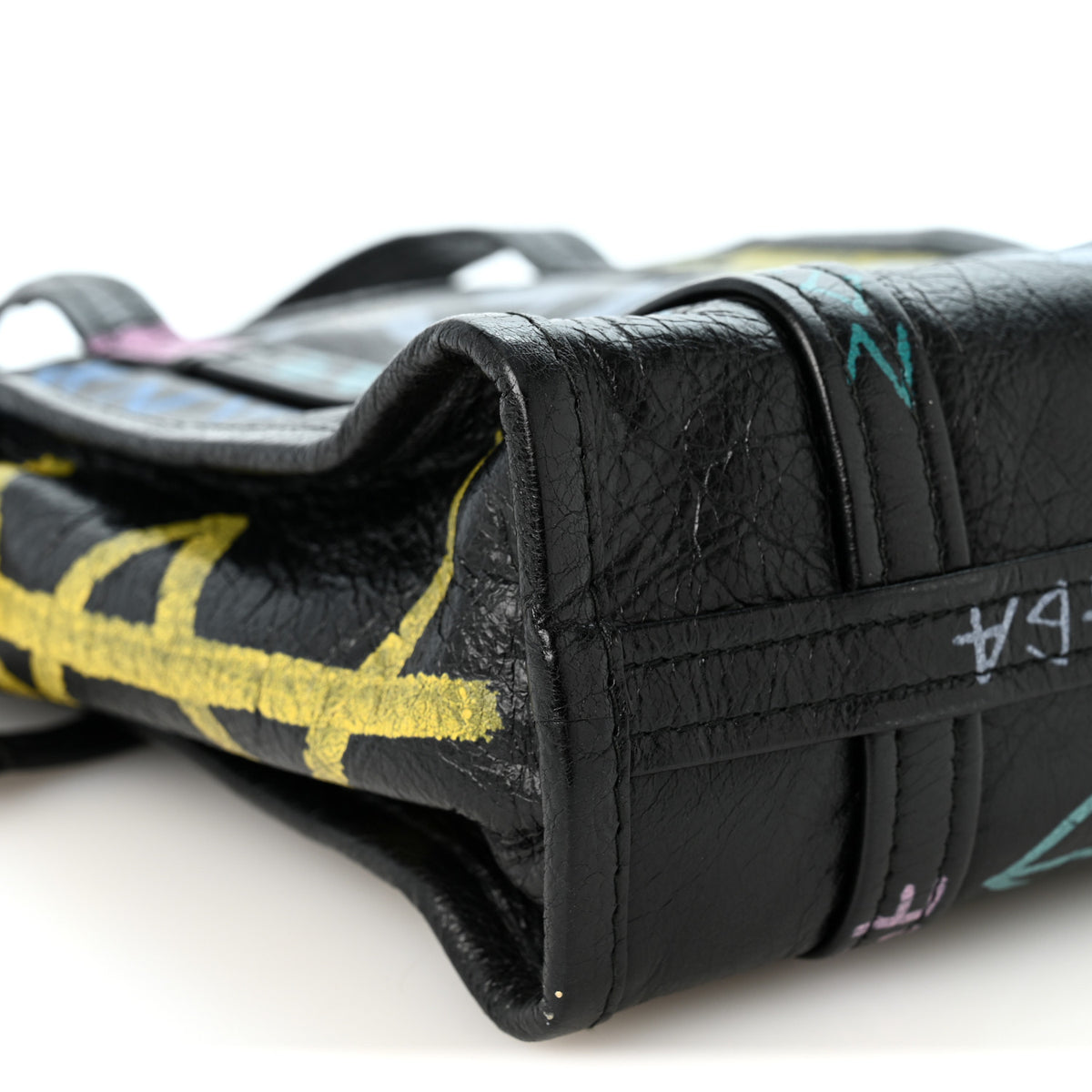Agneau Arena Graffiti All Over XS Bazar Shopper Tote Black Multicolor