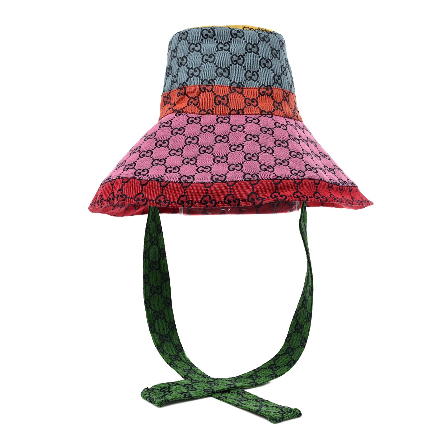 Monogram Multicolor Wide Brim Hat M Pink Multicolor