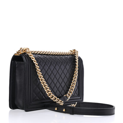 Chanel Lambskin Quilted New Medium Boy Flap Black 2 of 4