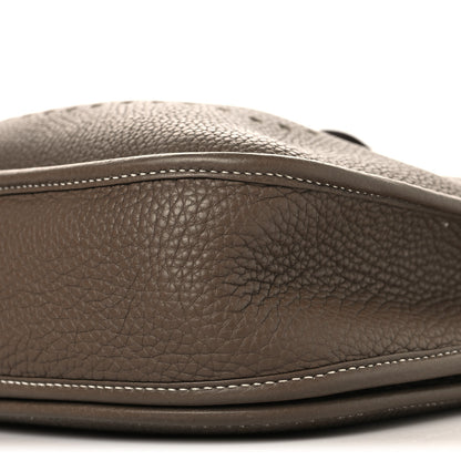 Hermes Taurillon Clemence EVELYNE III PM Etoupe 10 of 11