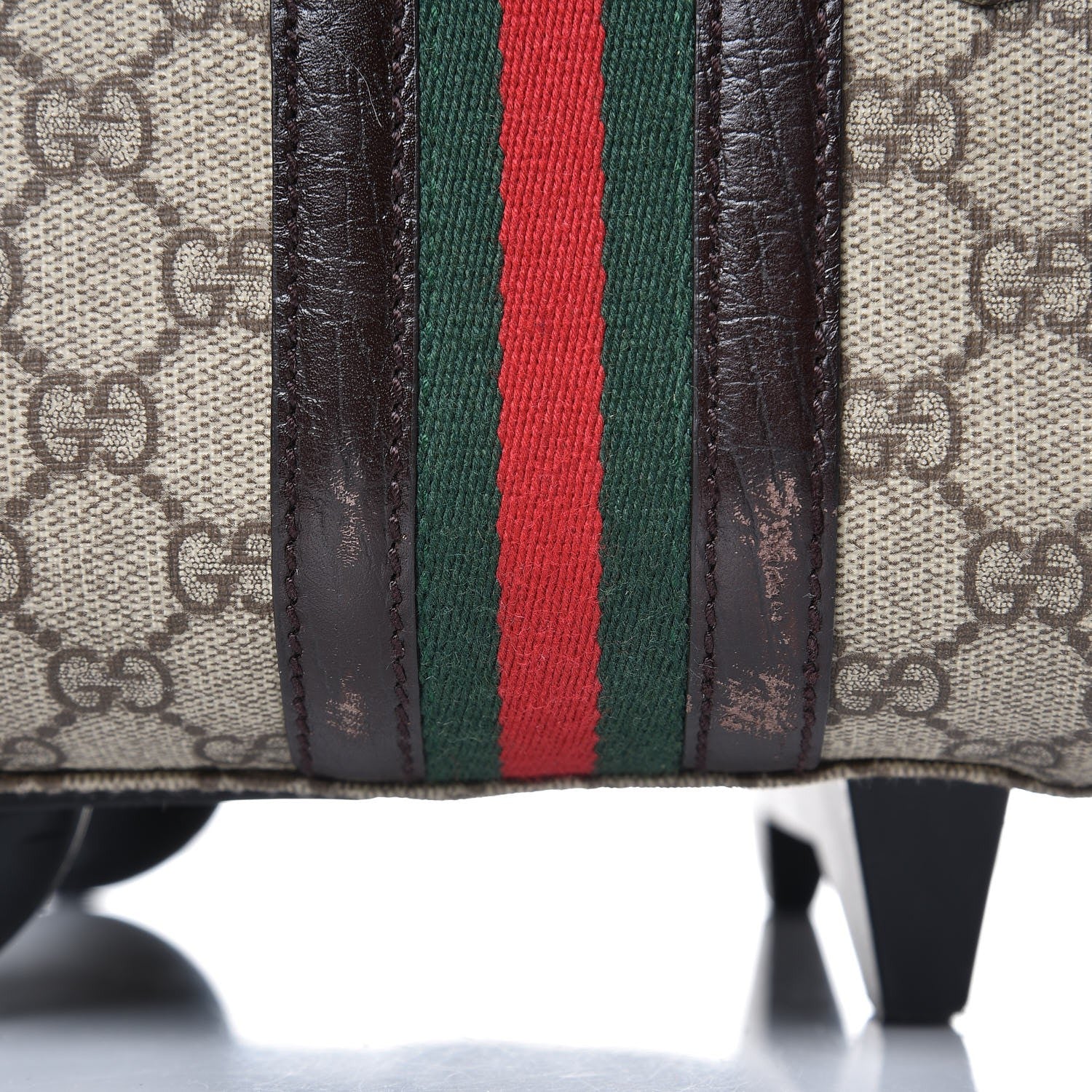 Gucci GG Plus Monogram Small Web Trolley Brown 36 of 41