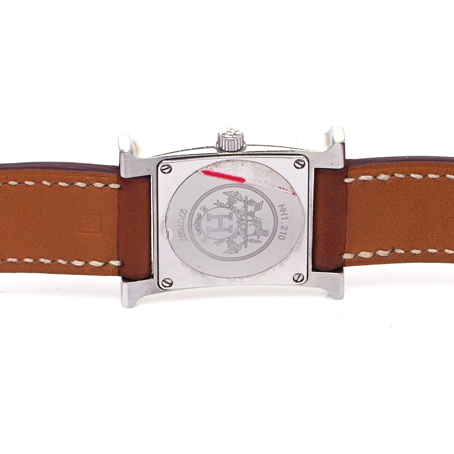 Stainless Steel Barenia 21mm Heure H Hour Double Tour Quartz Watch Fauve
