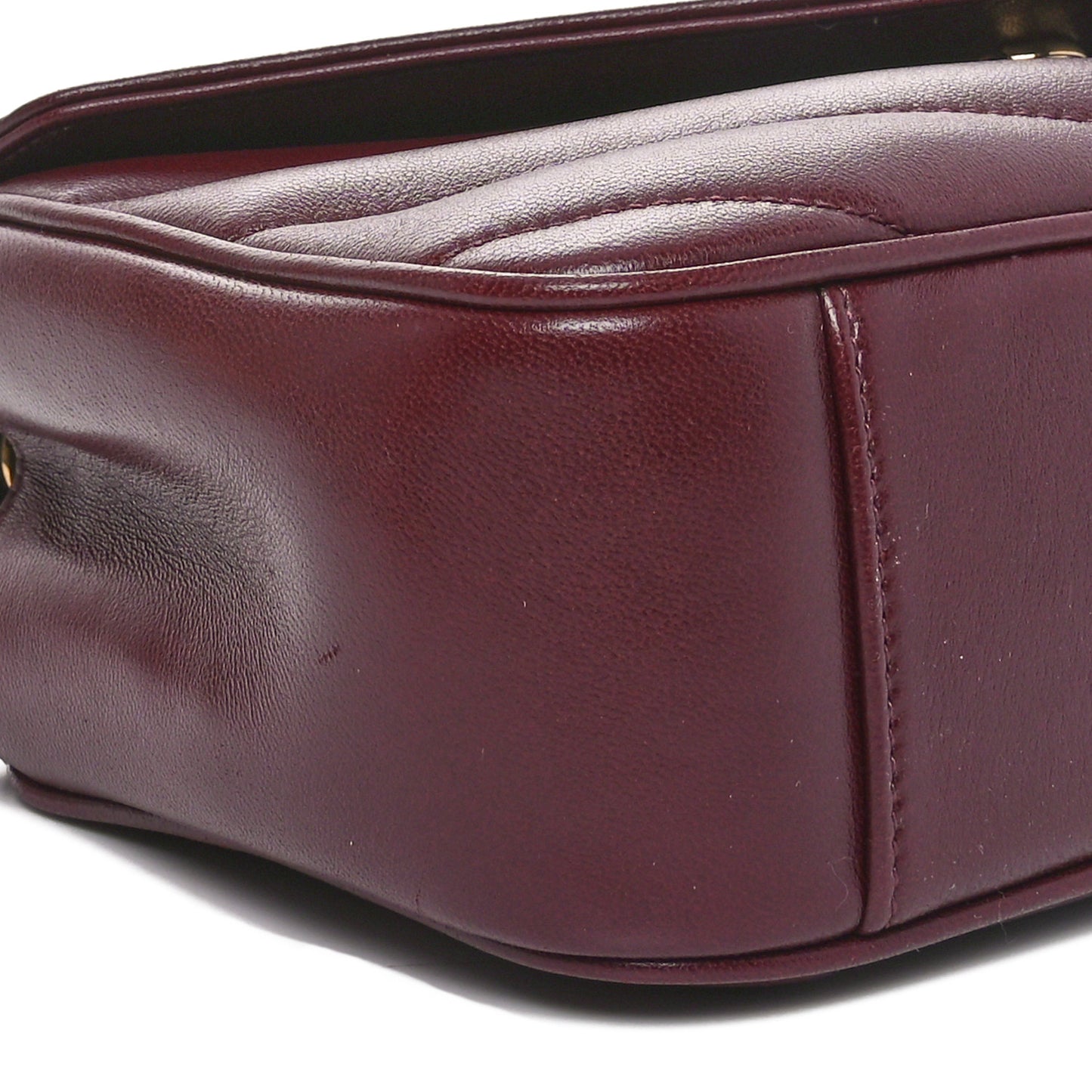 Lambskin Chevron Quilted Small Loulou Rouge Cabernet