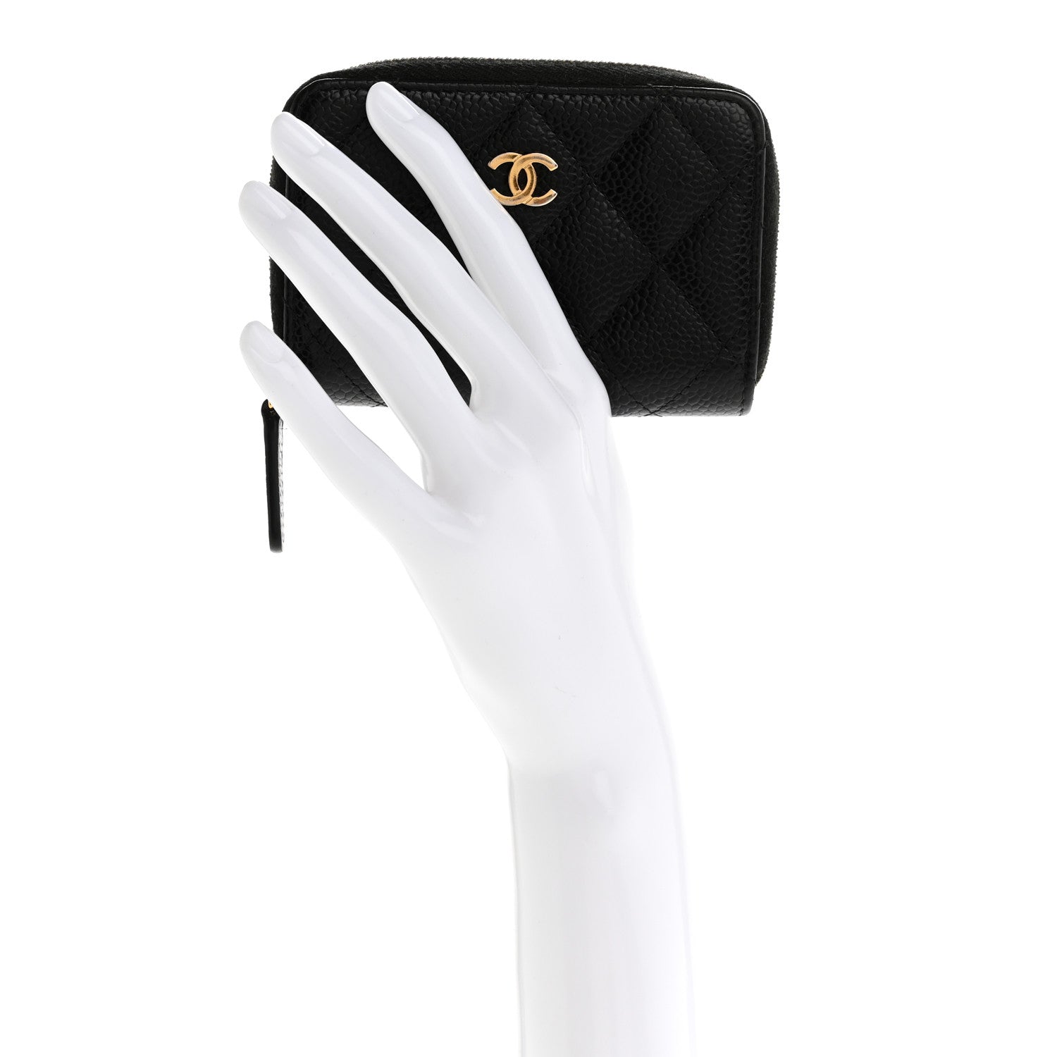 Chanel Caviar Quilted Classic Zipped Coin Purse Black 2 of 10