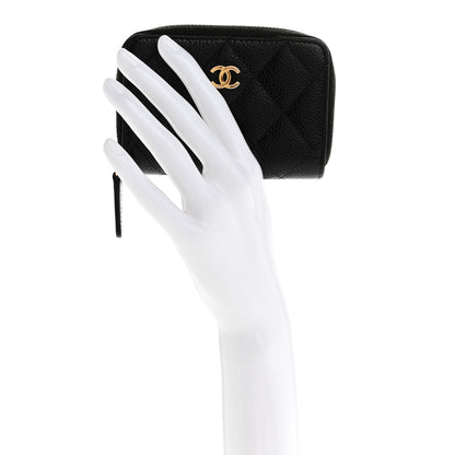 Chanel Caviar Quilted Classic Zipped Coin Purse Black 2 of 10