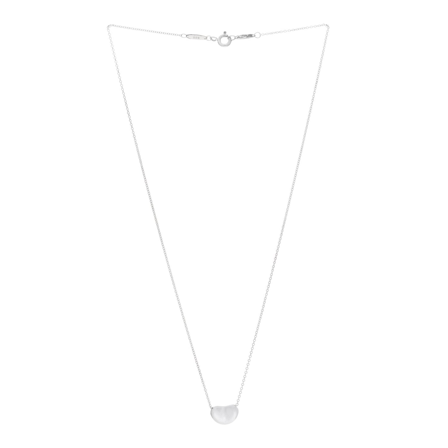 Sterling Silver 11mm Elsa Peretti Bean Pendant Necklace
