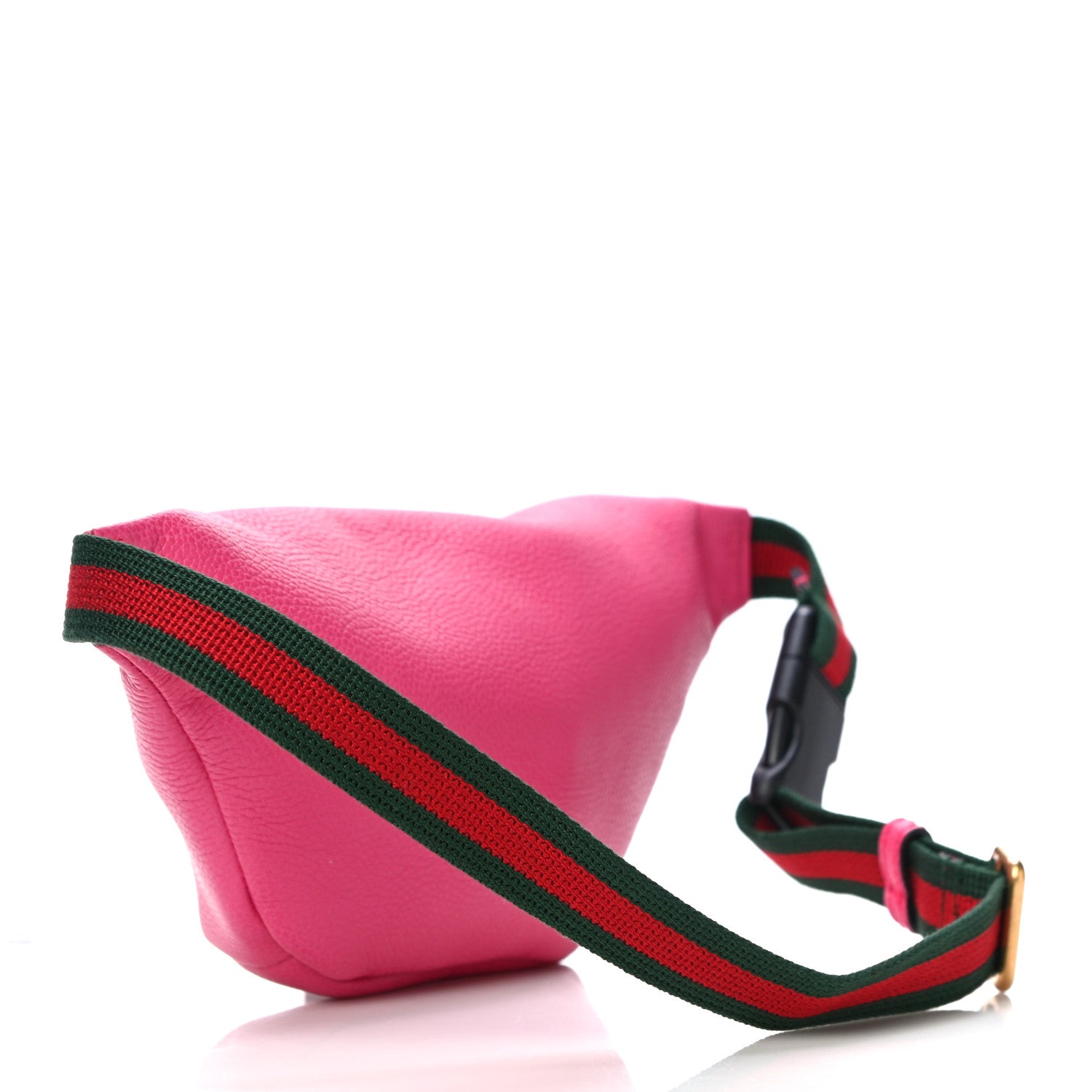 Gucci Grained Calfskin Small Logo Belt Bag Box Pink Green 3 of 11