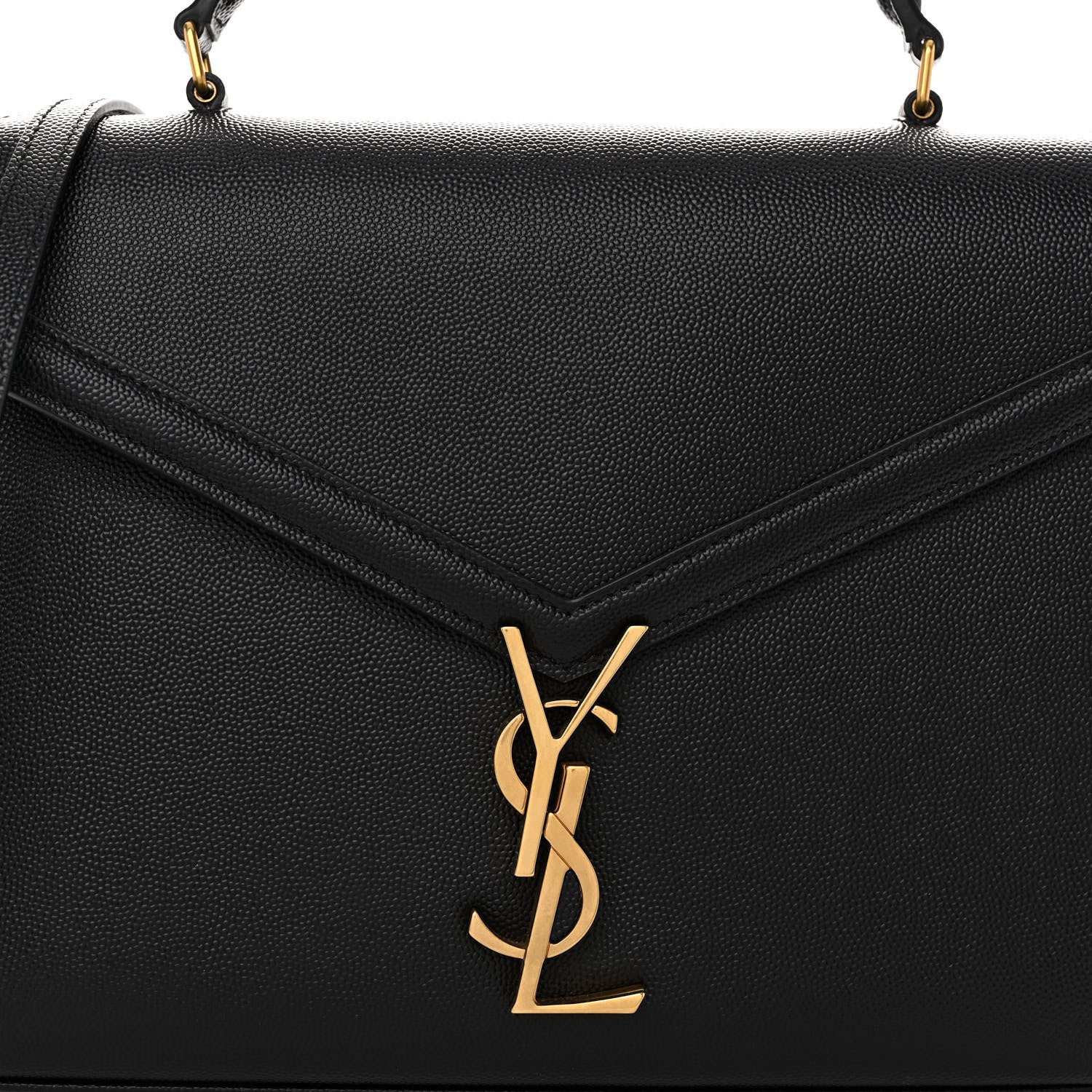 Saint Laurent Grain de Poudre Medium Classic Monogram Cassandra Top Handle Black 7 of 10