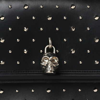 Alexander McQueen Calfskin Studded Small Padlock Crossbody Bag Black 6 of 7