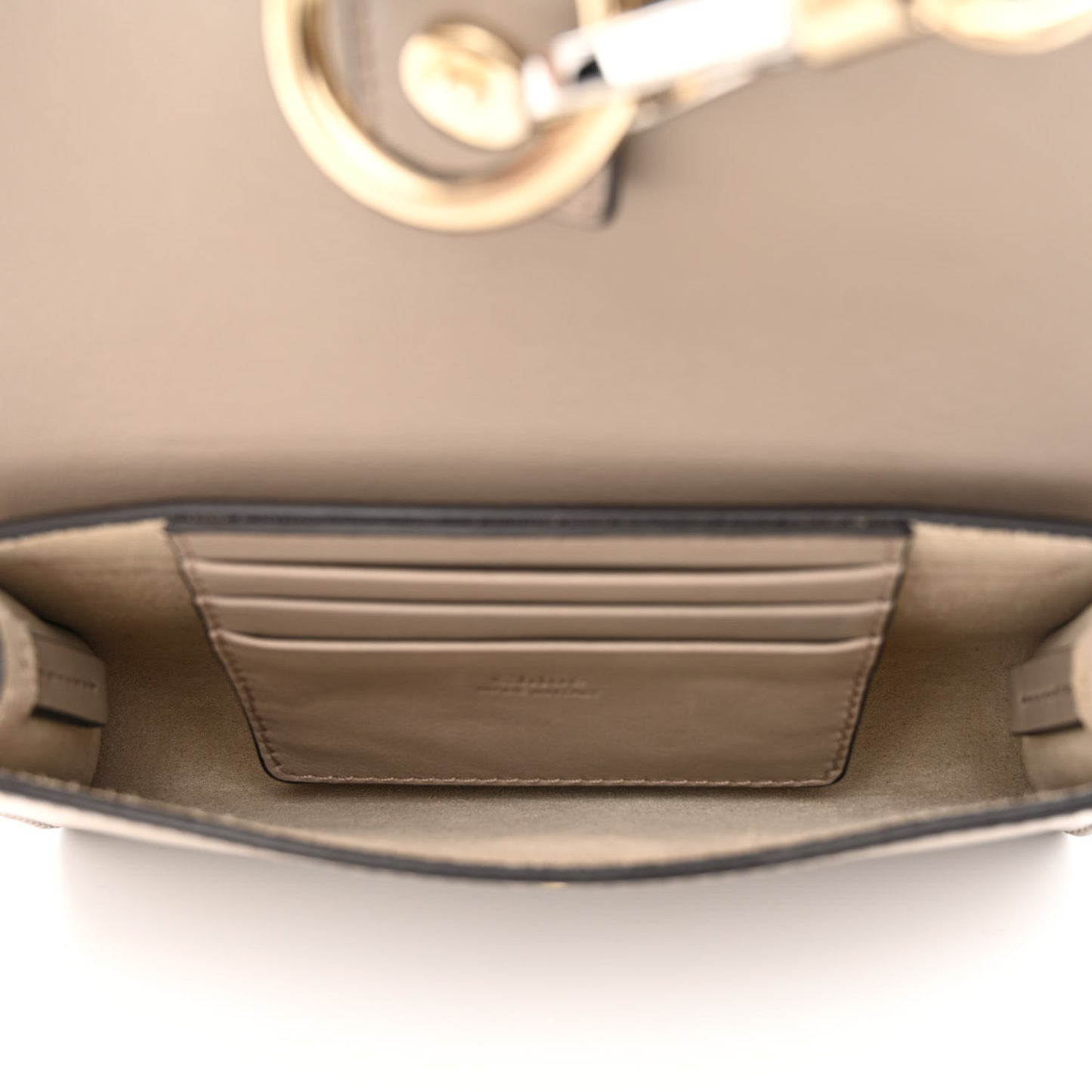Suede Calfskin Mini Faye Shoulder Bag Motty Grey