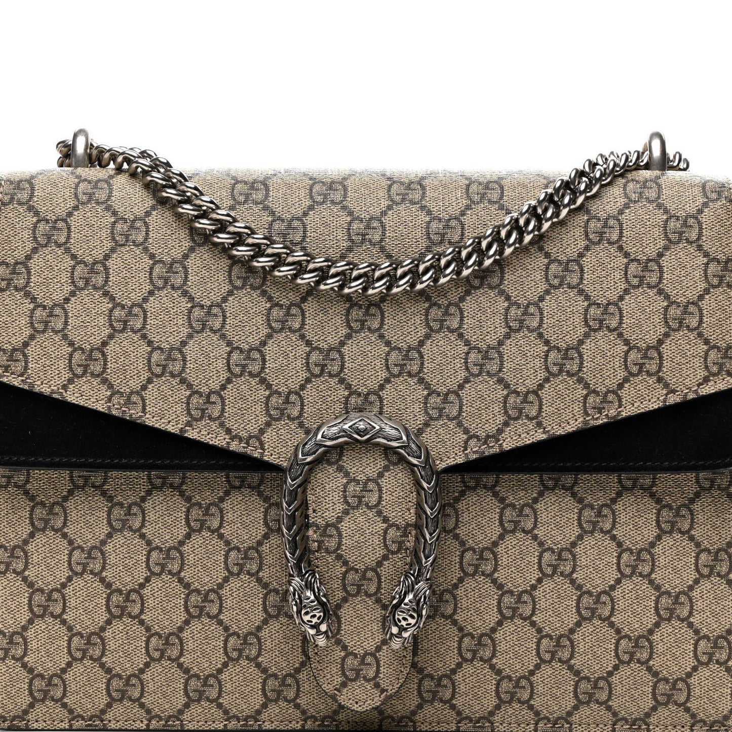 GG Supreme Monogram Medium Dionysus Shoulder Bag Black