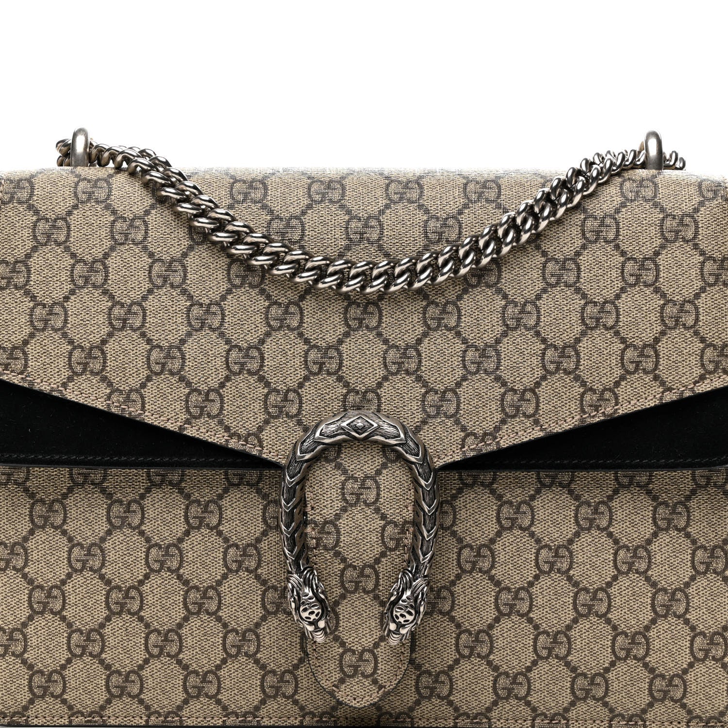 Gucci GG Supreme Monogram Medium Dionysus Shoulder Bag Black 8 of 12