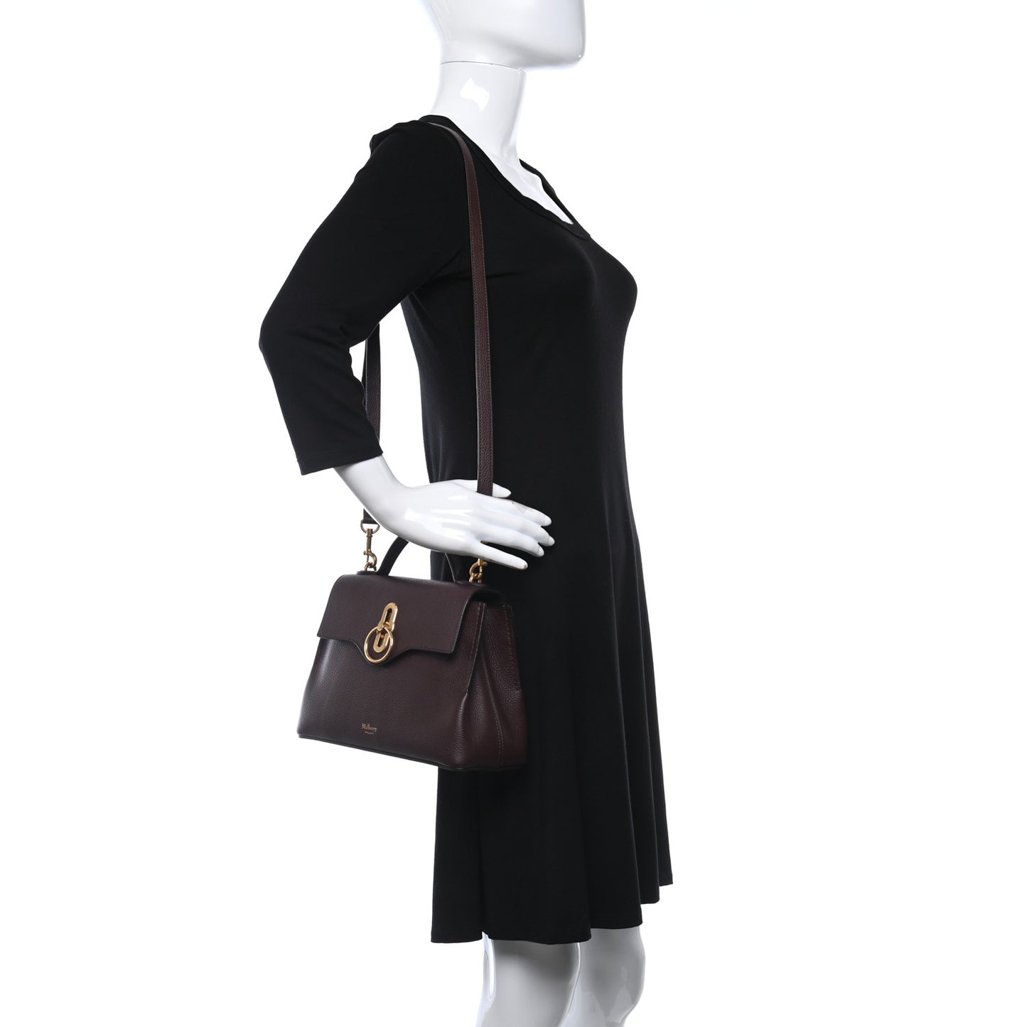Small Classic Grain Calfskin Mini Seaton Oxblood