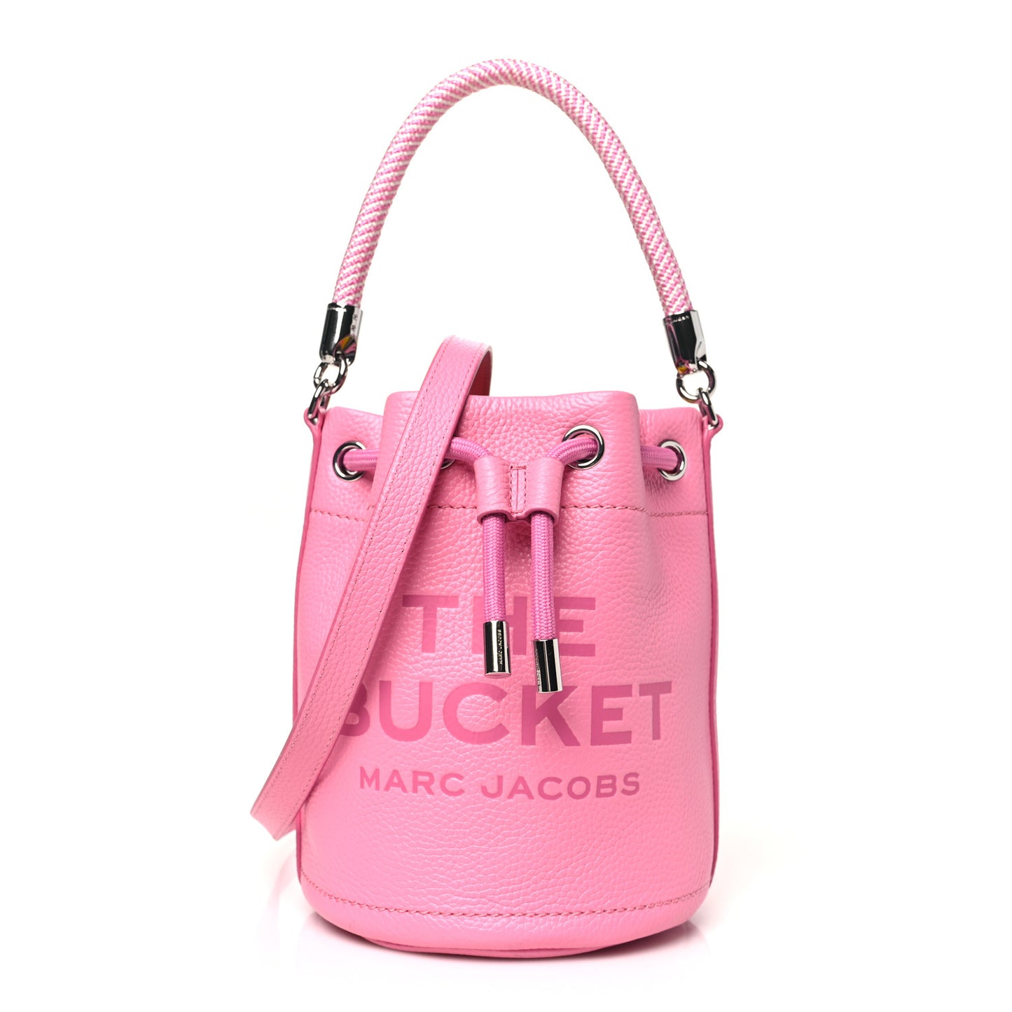 Grained Calfskin The Mini Bucket Bag Fluro Candy Pink