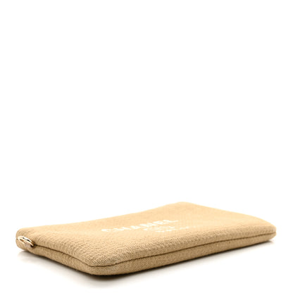Chanel Mixed Fibers Small Deauville Pouch Beige 4 of 5