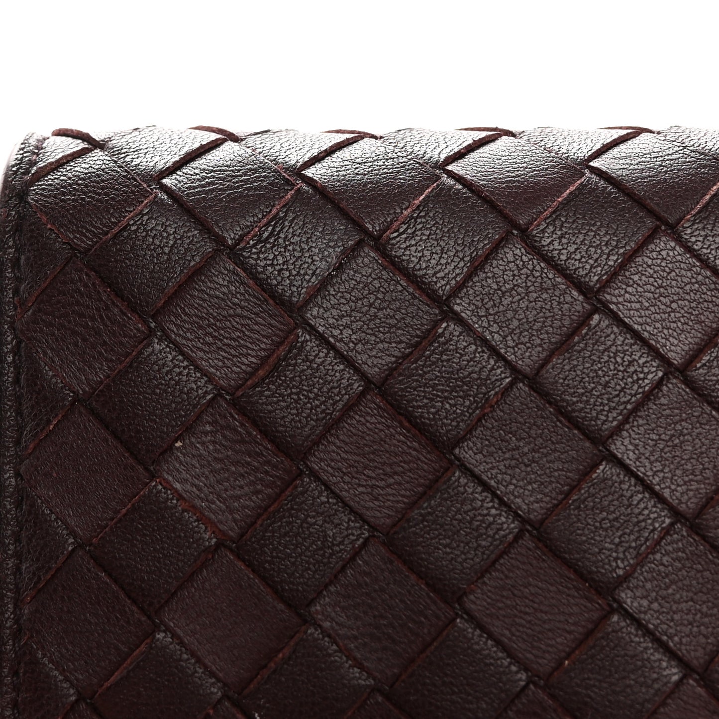 Nappa Intrecciato Flap Wallet Bordeaux
