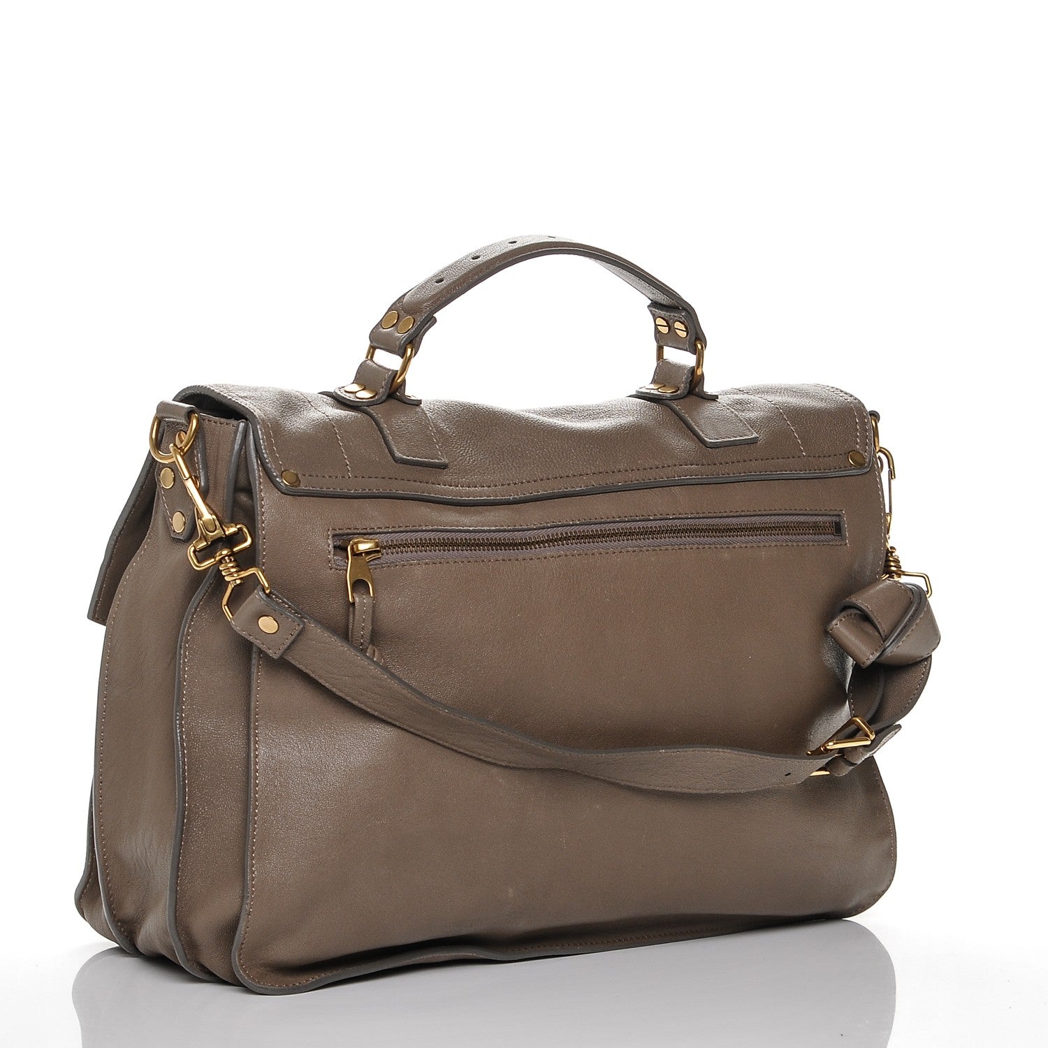 Proenza Schouler Lambskin Large PS1 Satchel Smoke 3 of 7