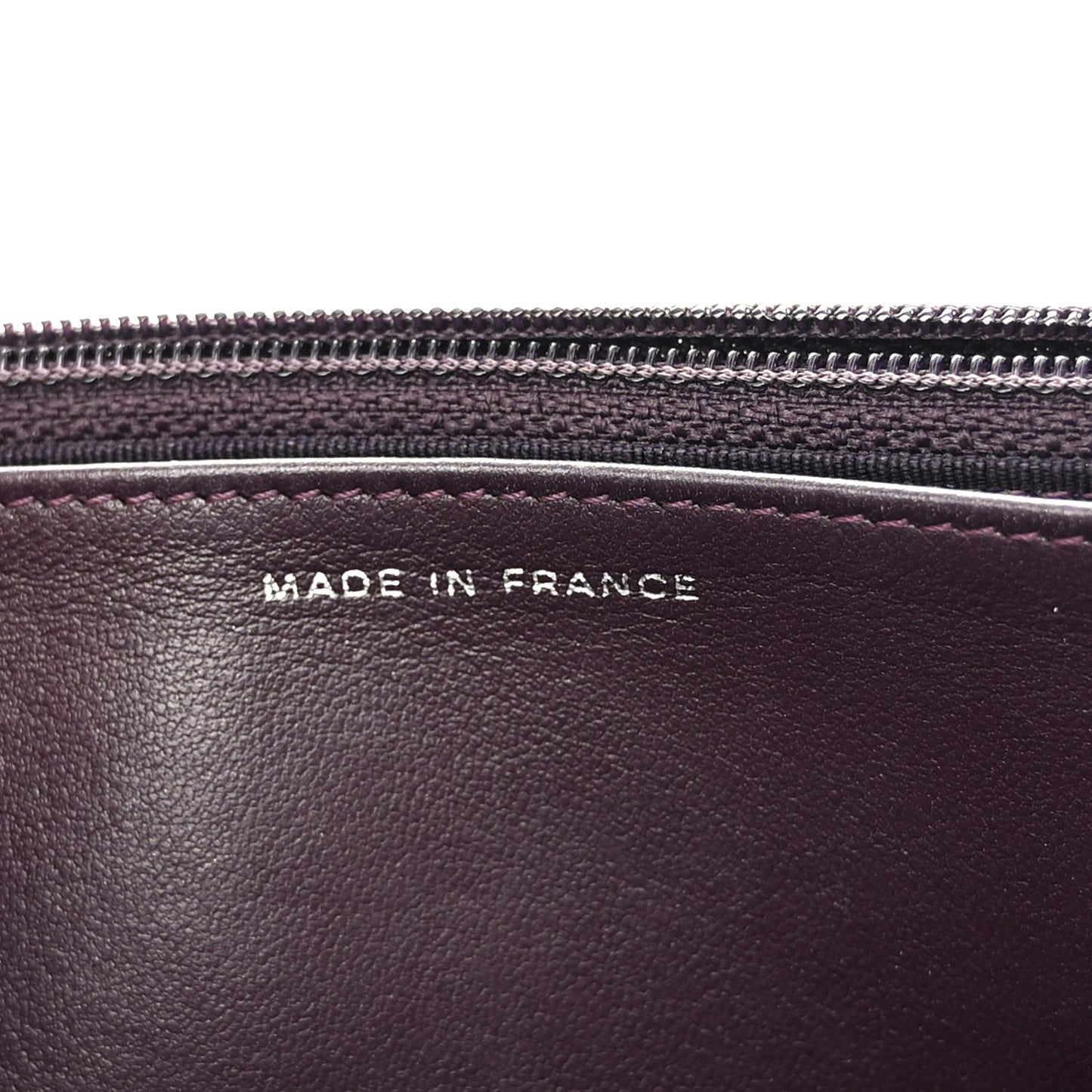 Lambskin Quilted Wallet On Chain WOC Purple