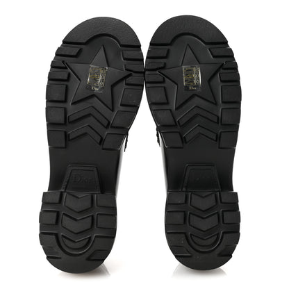 Christian Dior Brushed Calfskin Rubber Dior Code Cap Toe Lug Sole 35mm Loafers 39 Black 6 of 9