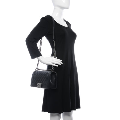 Chanel Caviar Quilted Medium Boy Flap Black 2 of 8