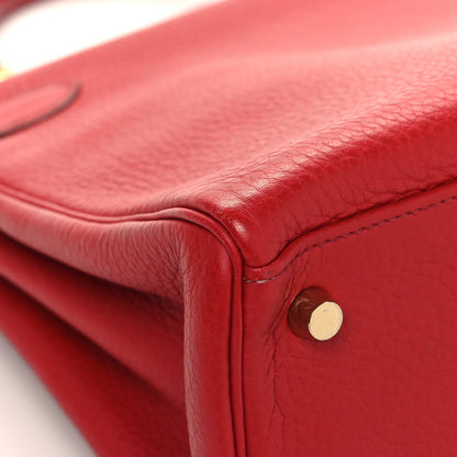 Hermes Taurillon Clemence Kelly Retourne 28 Rouge Vif 11 of 15