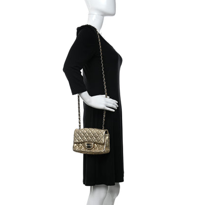Chanel Metallic Lambskin Quilted Side Stitch Mini Rectangular Flap Gold 2 of 13