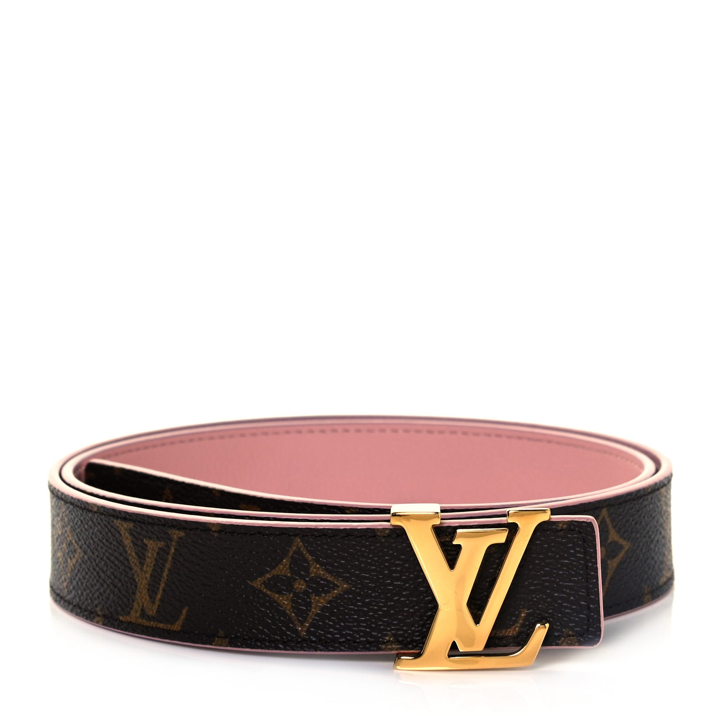 Calfskin Monogram 30mm LV Initiales Reversible Belt 90 36 Rose Poudre