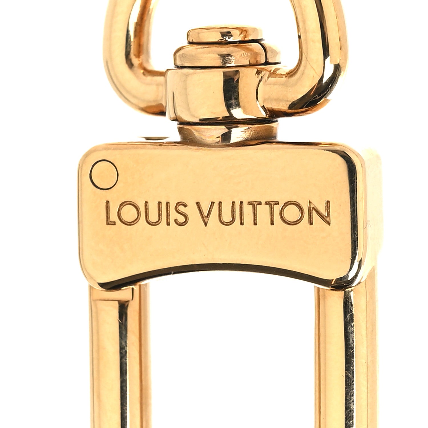 Louis Vuitton Brass Enamel Fleur De Monogram Bag Charm Chain Gold 3 of 3