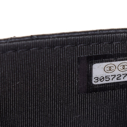 Chanel Lambskin Quilted CC Pearl Crush Wallet on Chain WOC Black 5 of 5