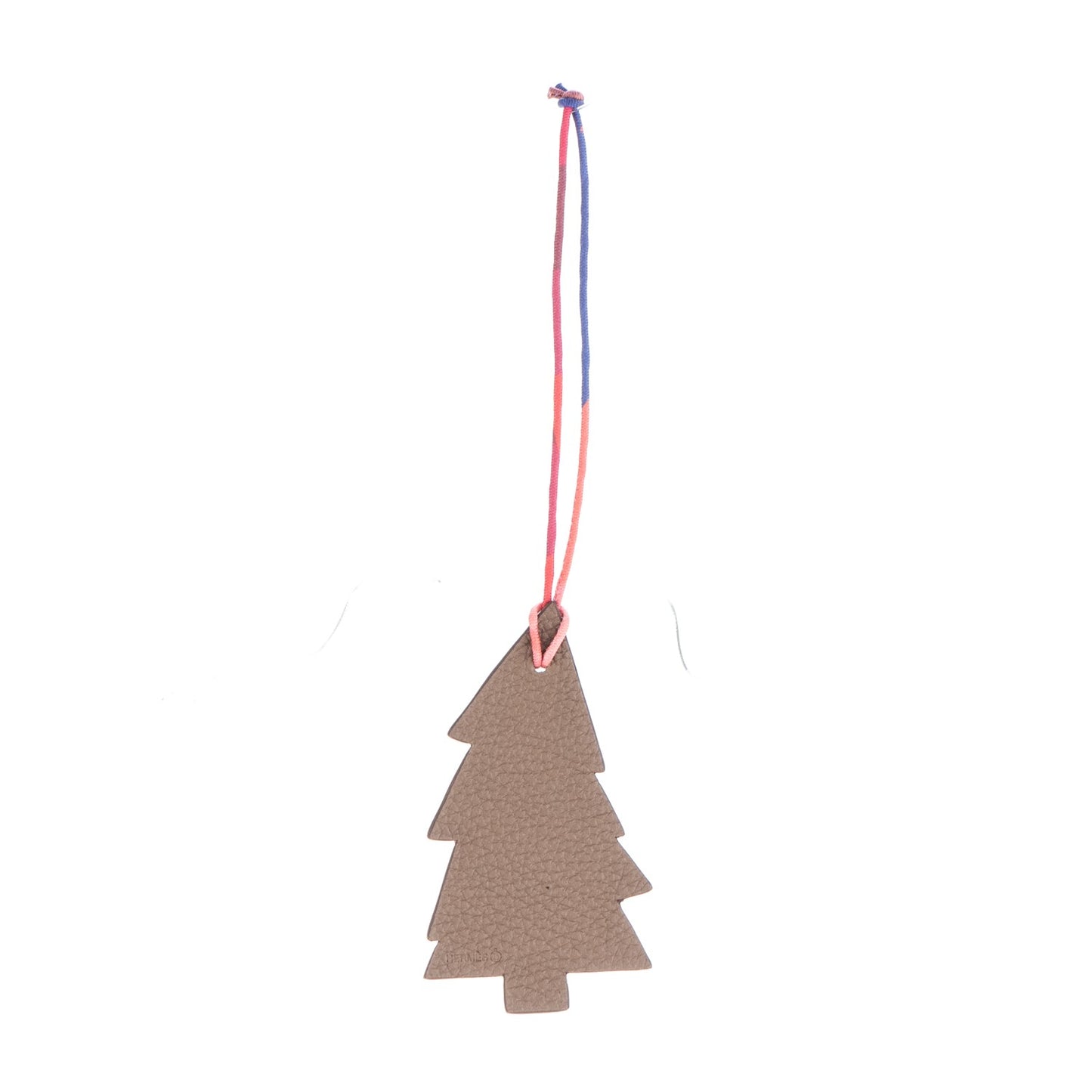 Grain d'H Togo Petit H Pine Tree Bag Charm PM Bleu Etoupe