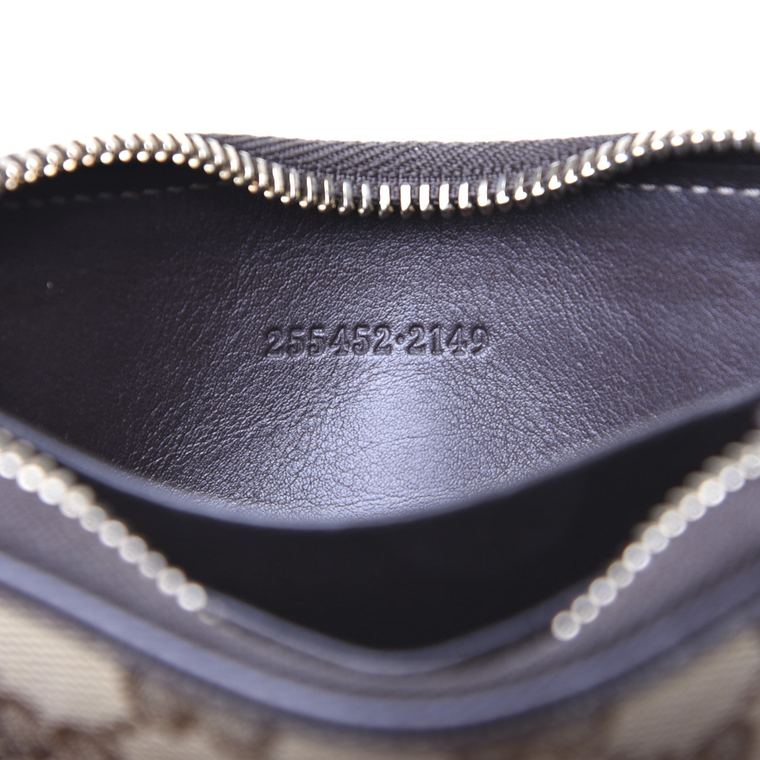 Gucci Monogram Zip Around Card Case Brown 9 of 10
