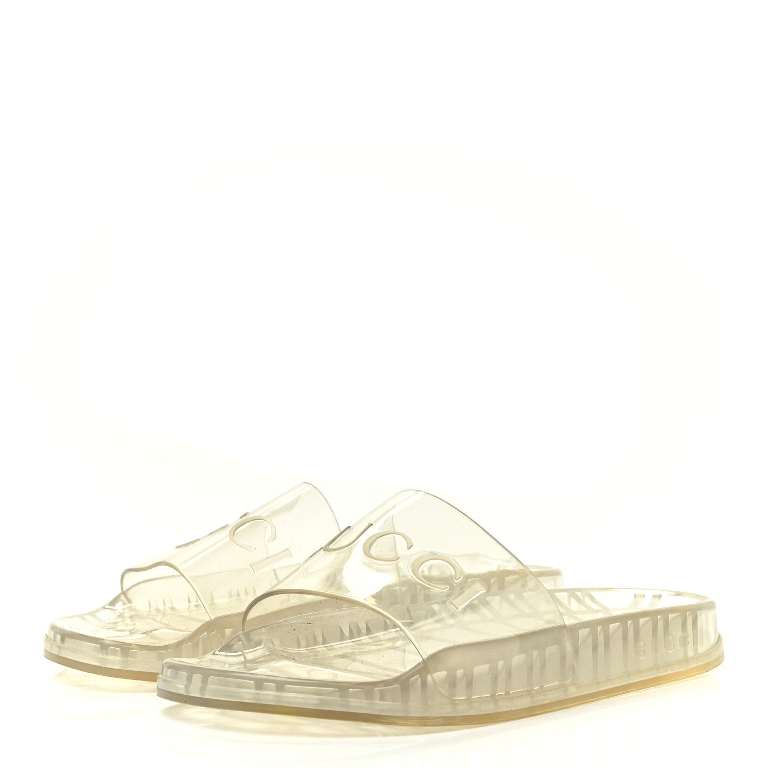 Gucci Rubber Mens Pursuit Slide Sandals 8 Transparent 3 of 10