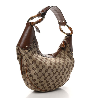 Gucci Monogram Bamboo Ring Hobo Brown 3 of 10