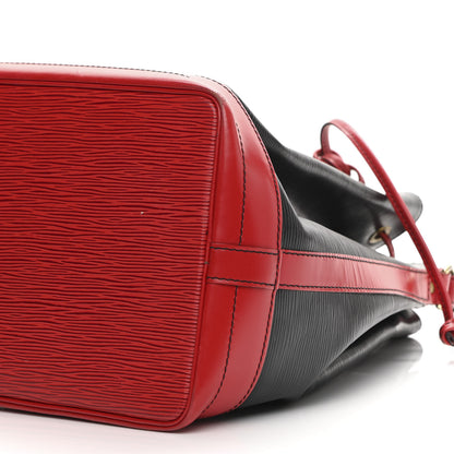 Louis Vuitton Epi Bi-Color Noe Castillan Red Black 9 of 10