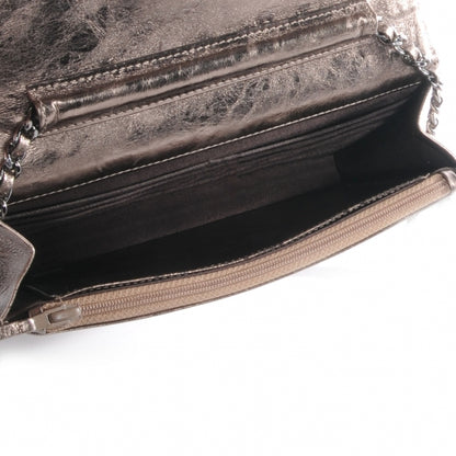 Chanel Calfskin Reissue Wallet On Chain WOC Dark Silver 5 of 8