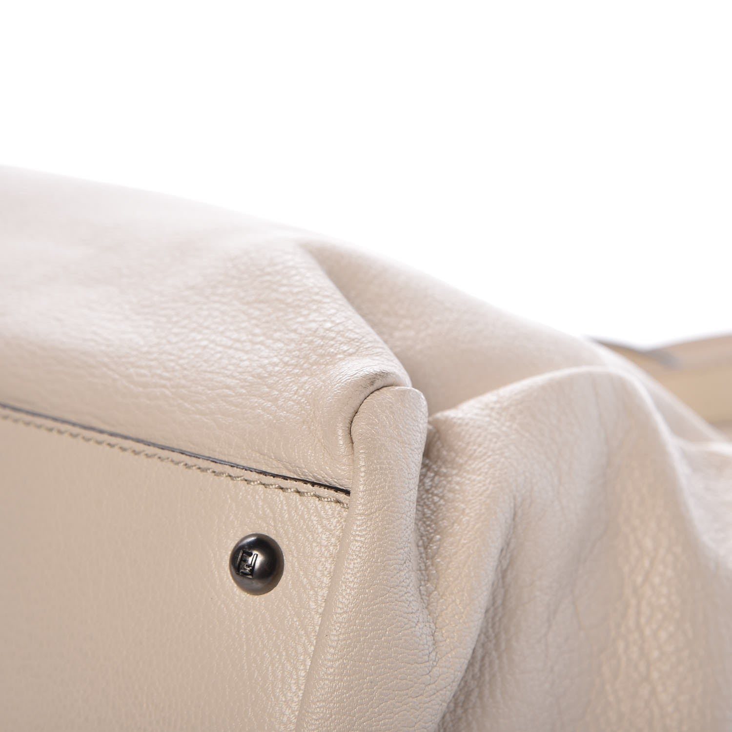 Fendi Goatskin Elaphe Large Peekaboo Iconic Satchel Latte Natural 13 of 13