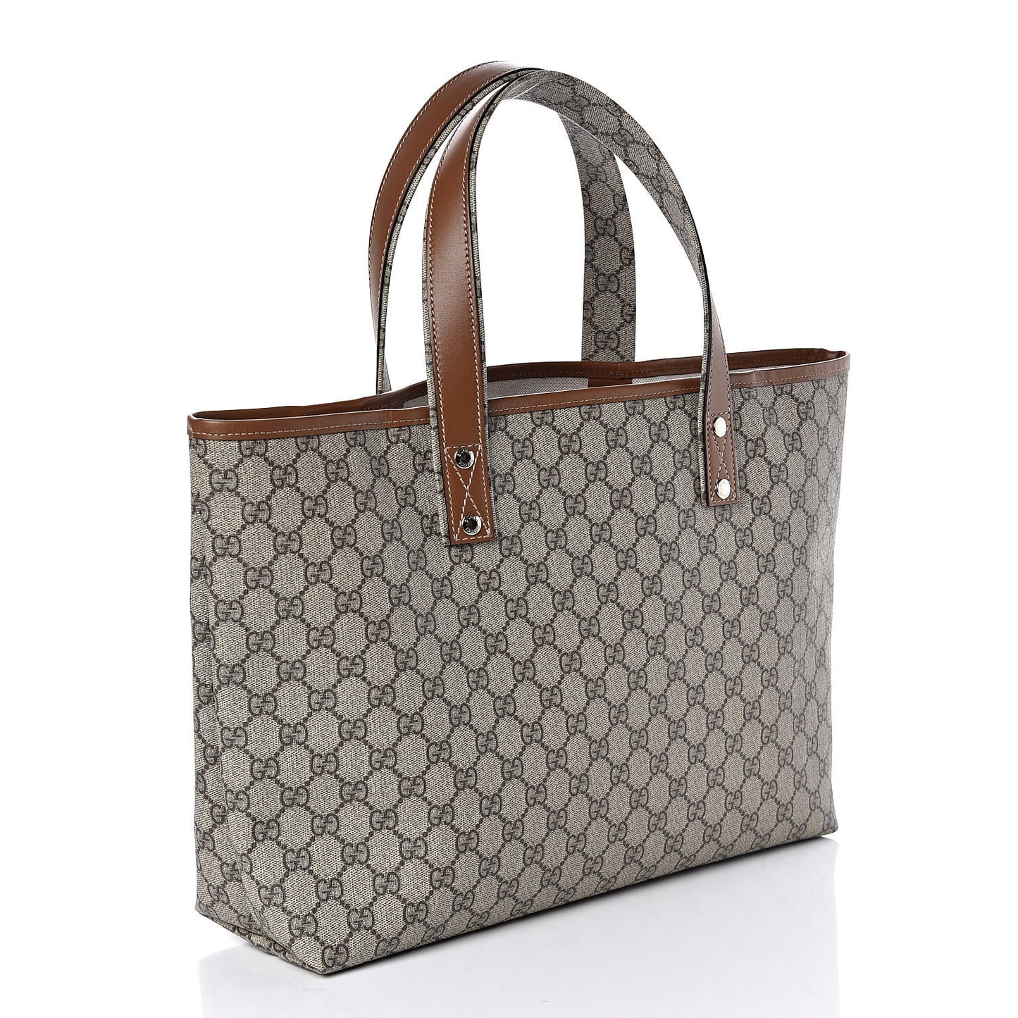 GG Plus Monogram Medium Signature Web Loop Tote Brown