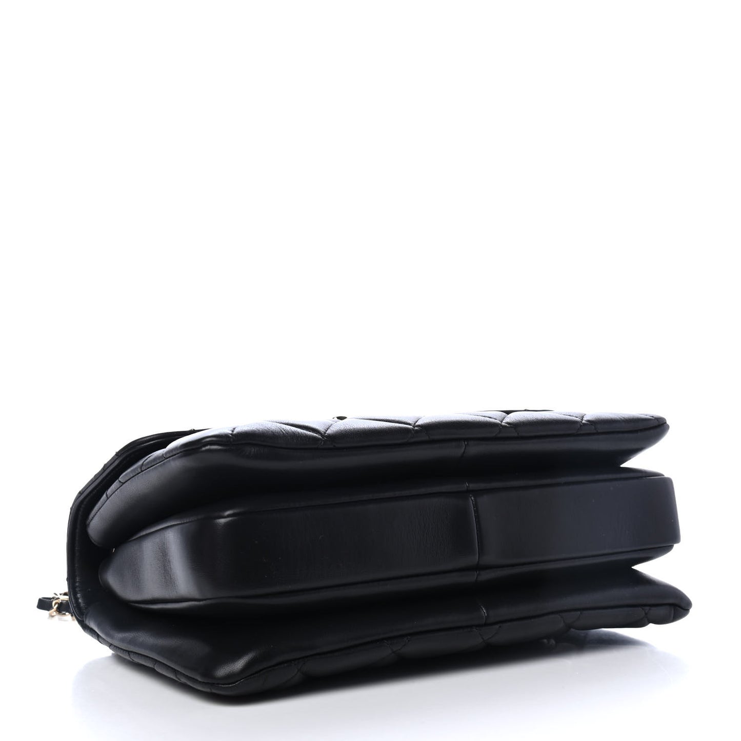 Lambskin Quilted Small Trendy CC Dual Handle Flap Bag Black