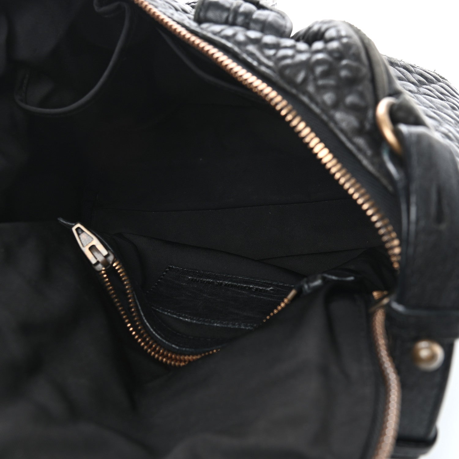 Alexander Wang Pebbled Lambskin Rockie Black Antique Brass Hardware 4 of 14