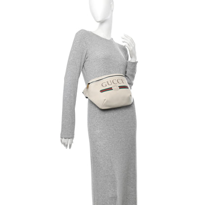 Gucci Grained Calfskin Logo Belt Bag White 2 of 10