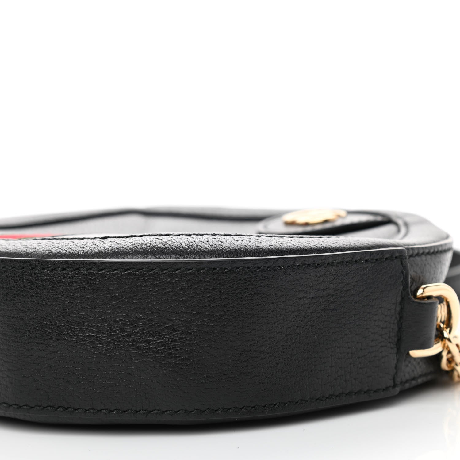 Gucci Grained Calfskin Web Mini Ophidia Round Shoulder Bag Black 8 of 8