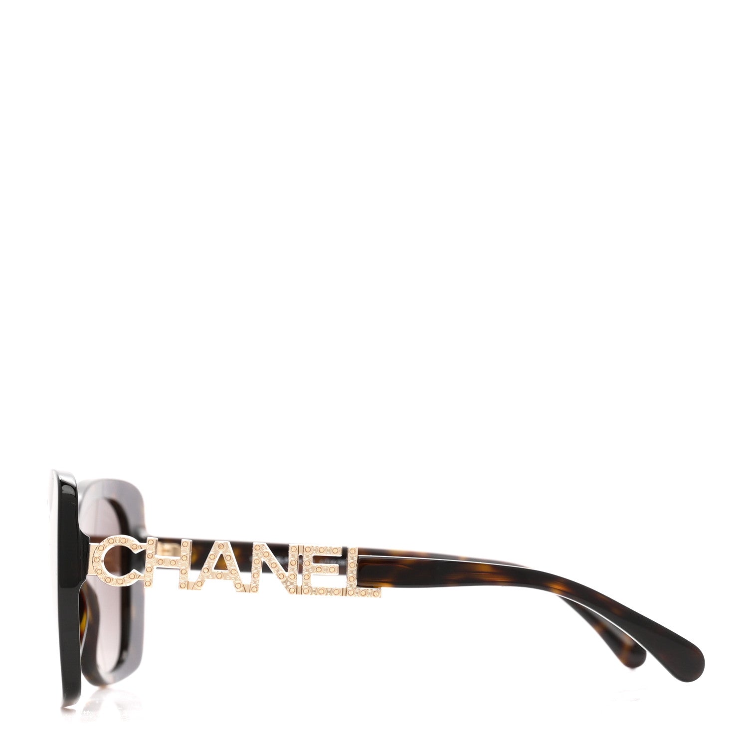 Chanel Acetate Strass Square Sunglasses 5422-B Tortoise 3 of 8