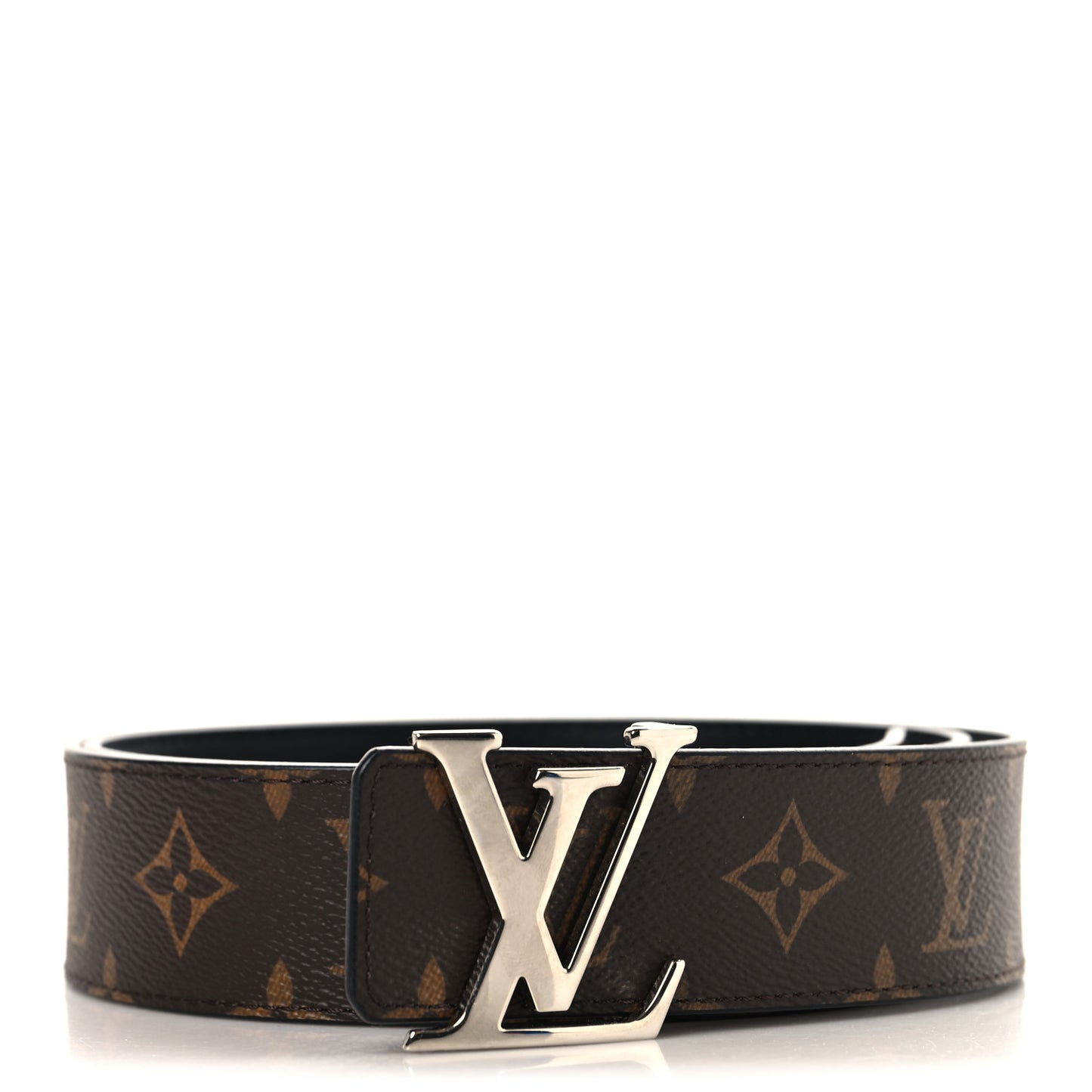 Calfskin Monogram 40mm LV Initiales Reversible Belt 95 38 Black