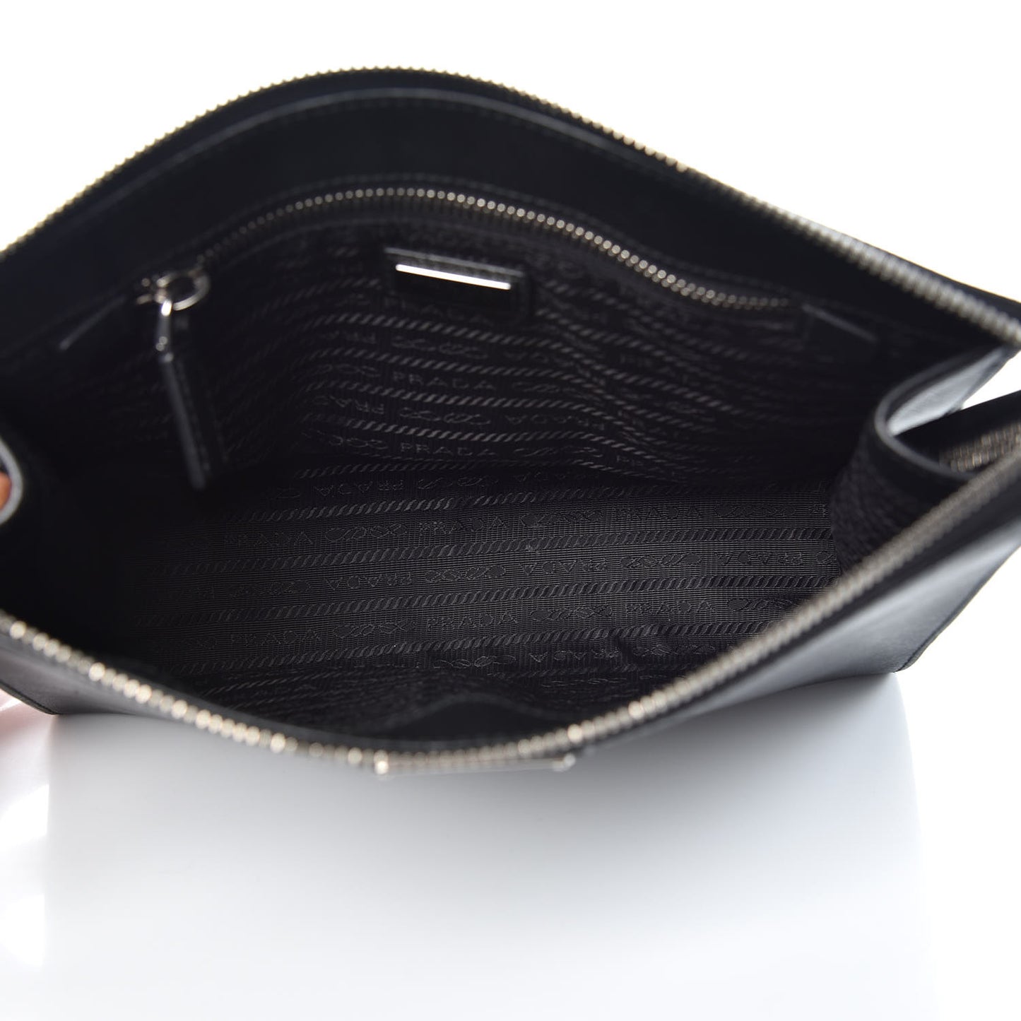 Saffiano Pouch Wristlet Black
