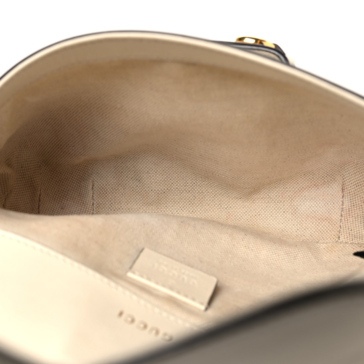 Azalea Calfskin Web Mini Horsebit 1955 Shoulder Bag Mystic White