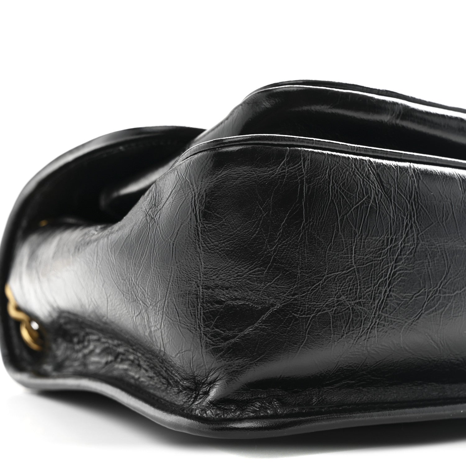 Saint Laurent Crinkled Calfskin Matelasse Monogram Medium Niki Chain Satchel Black 9 of 10