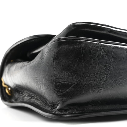 Saint Laurent Crinkled Calfskin Matelasse Monogram Medium Niki Chain Satchel Black 9 of 10