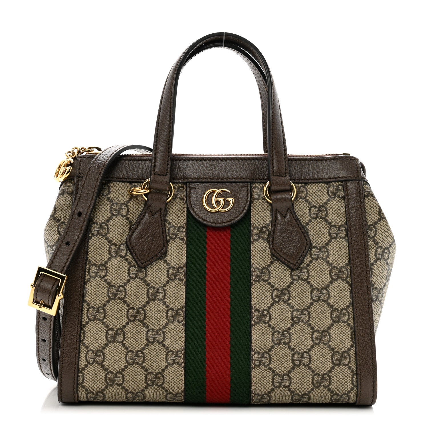 Gucci GG Supreme Monogram Small Ophidia Tote Bag Brown 1 of 10