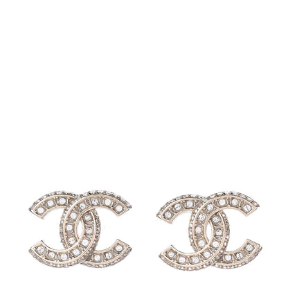 Chanel Crystal CC Earrings Gold 1 of 5